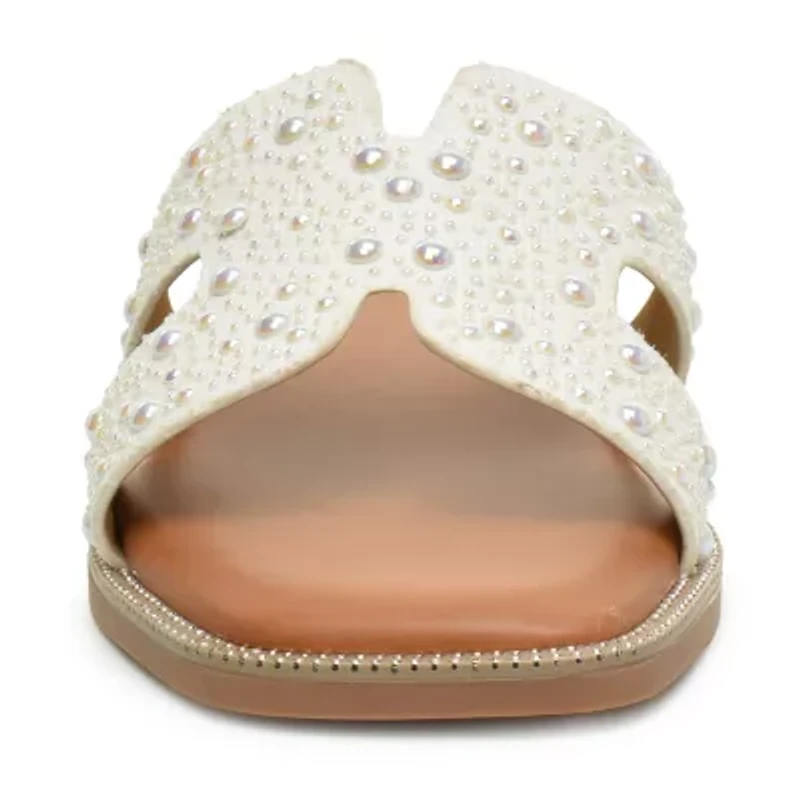 Nicole Miller Womens Flat Sandals