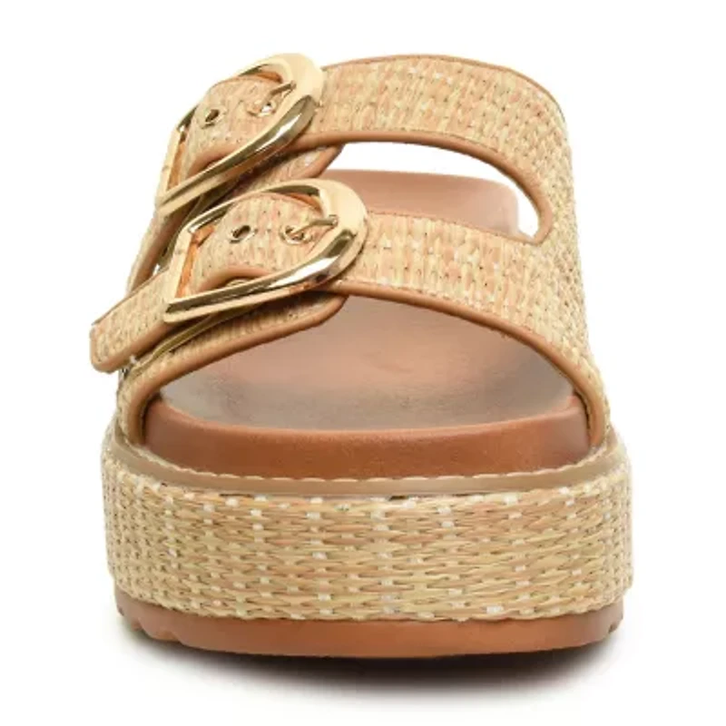 Nicole Miller Keren Womens Footbed Sandals