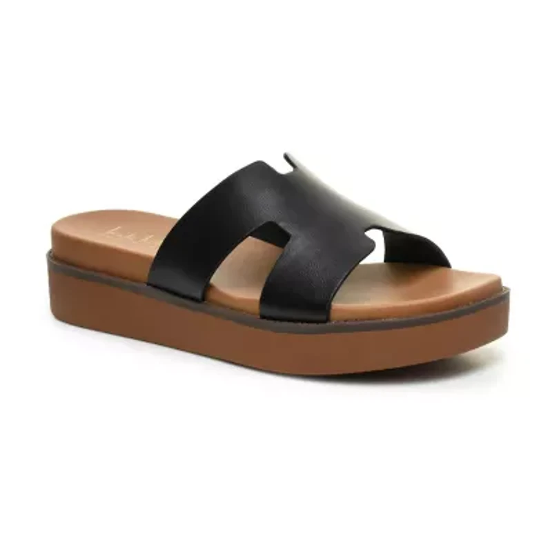 Nicole Miller Womens Footbed Sandals