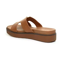 Nicole Miller Trams Womens Footbed Sandals