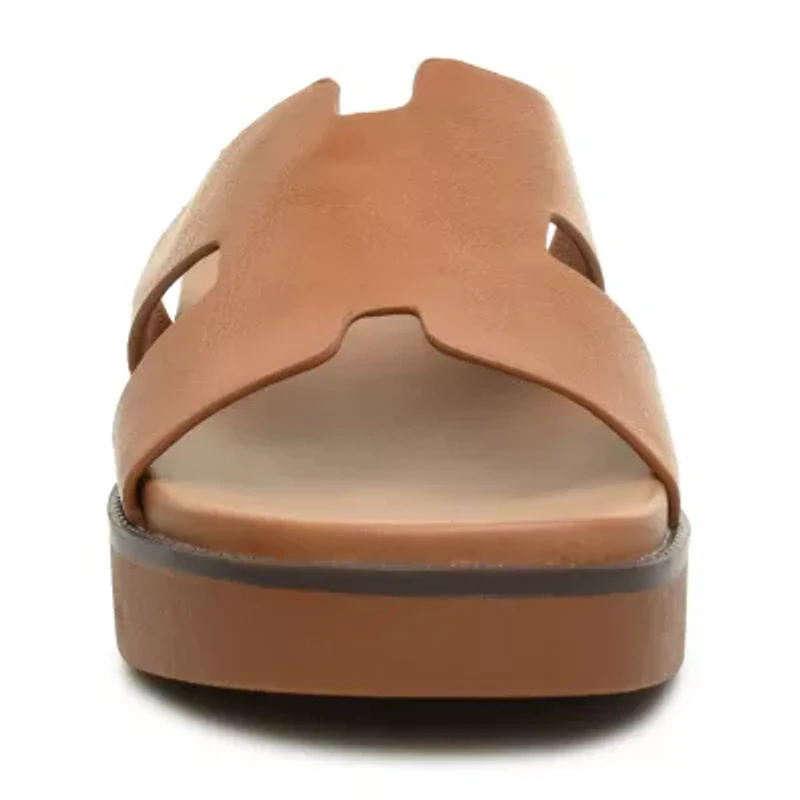 Nicole Miller Trams Womens Footbed Sandals
