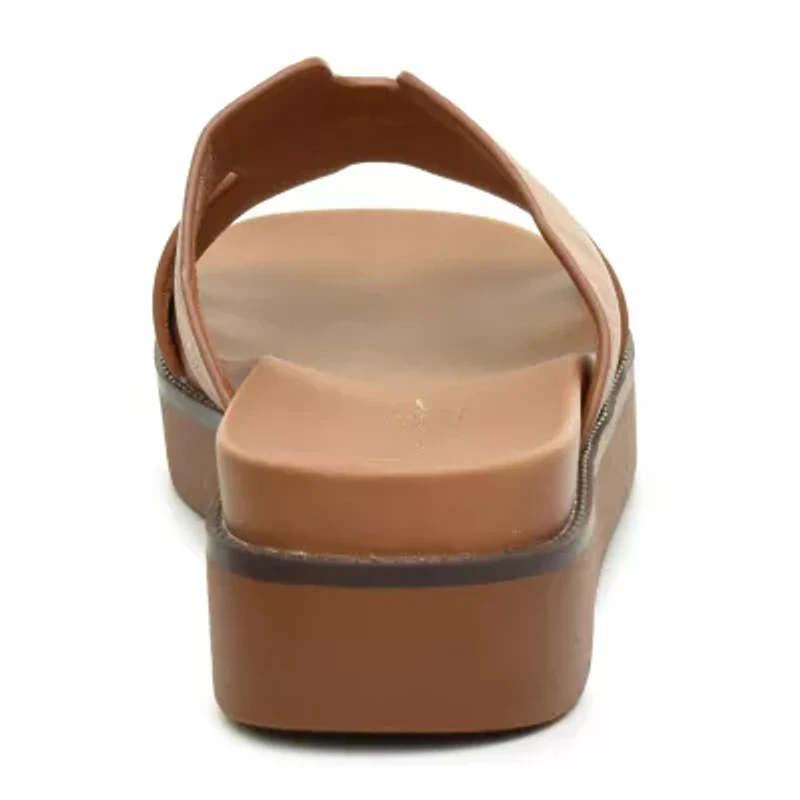 Nicole Miller Trams Womens Footbed Sandals