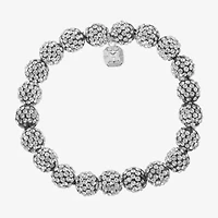 Monet Jewelry Beaded Womens Glass Round Stretch Bracelet
