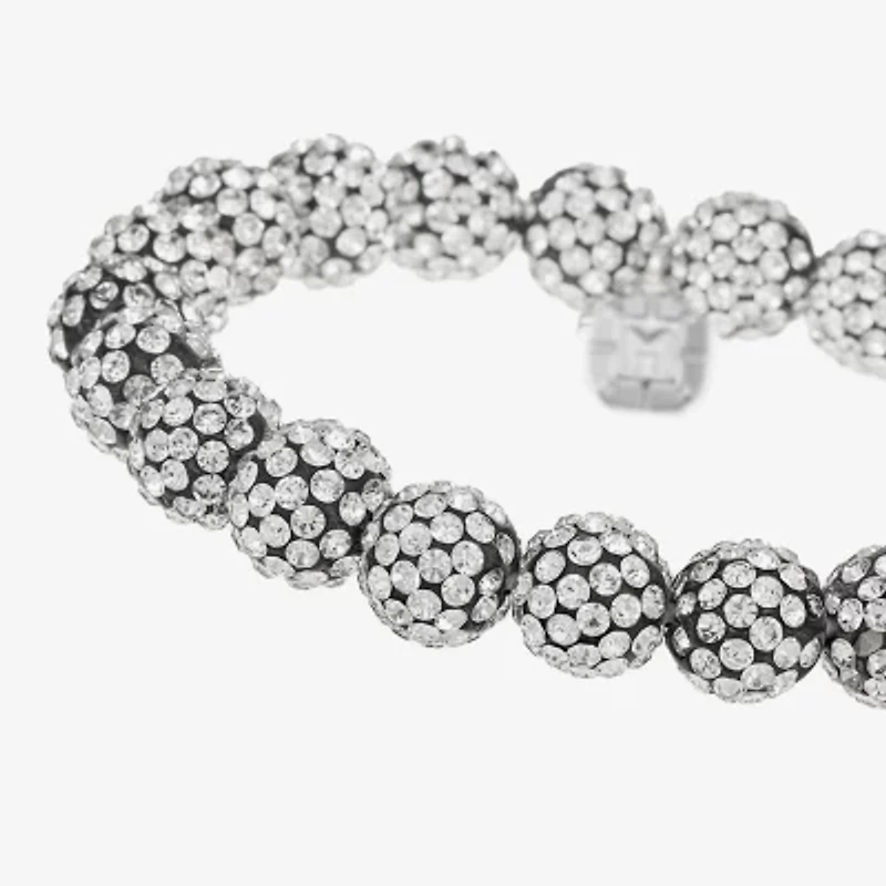 Monet Jewelry Beaded Womens Glass Round Stretch Bracelet