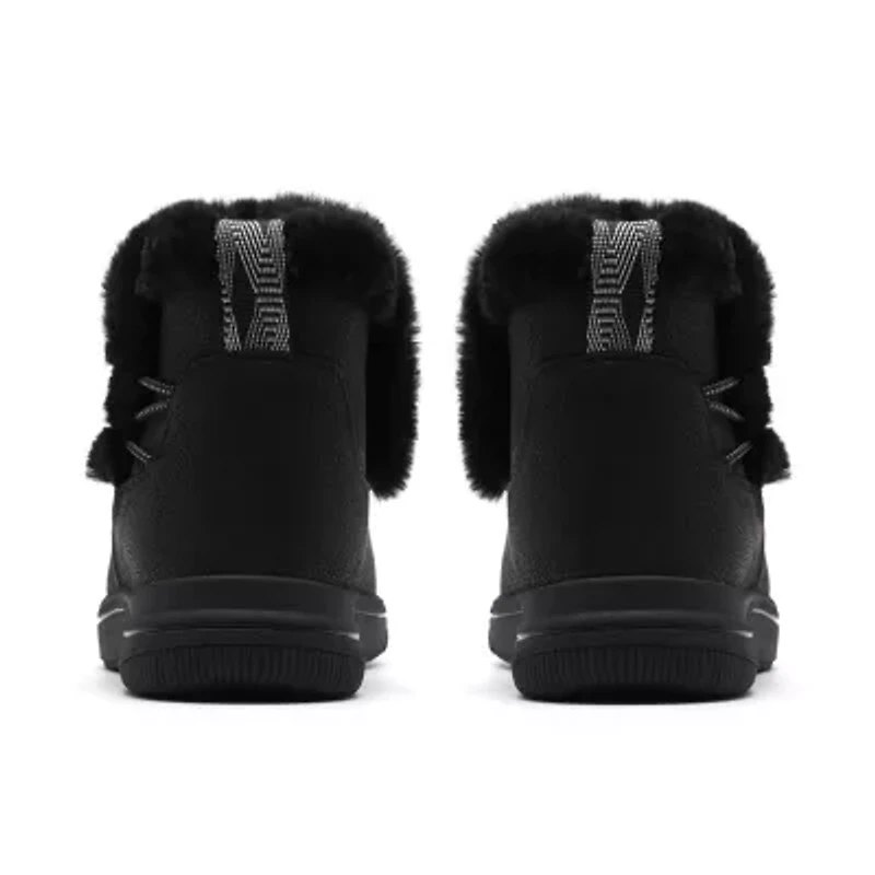 Clarks Womens Breeze Fur Flat Heel Booties