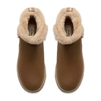Clarks Womens Breeze Fur Flat Heel Booties