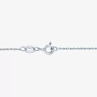 Womens Lab Created Blue Sapphire Sterling Silver Moon 16 Inch Pendant Necklace