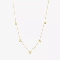 (G-H / Si2-I1) Womens 1/3 CT. T.W. Lab Grown White Diamond 10K Gold Heart 18 Inch Pendant Necklace