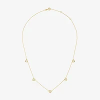 (G-H / Si2-I1) Womens 1/3 CT. T.W. Lab Grown White Diamond 10K Gold Heart 18 Inch Pendant Necklace