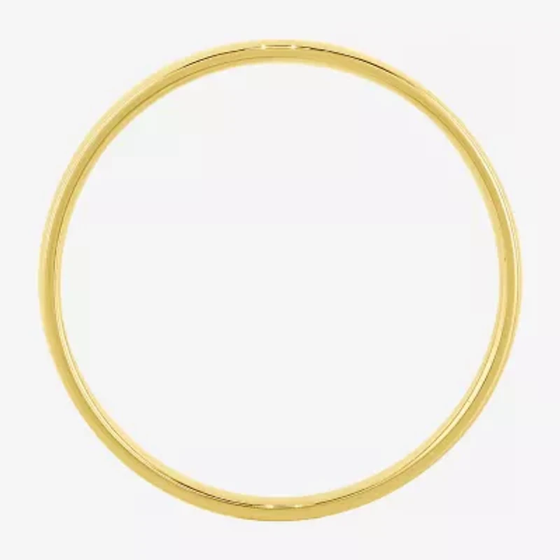 Womens 2MM 14K Gold Over Silver Round Wedding Band