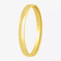 Womens 2MM 14K Gold Over Silver Round Wedding Band