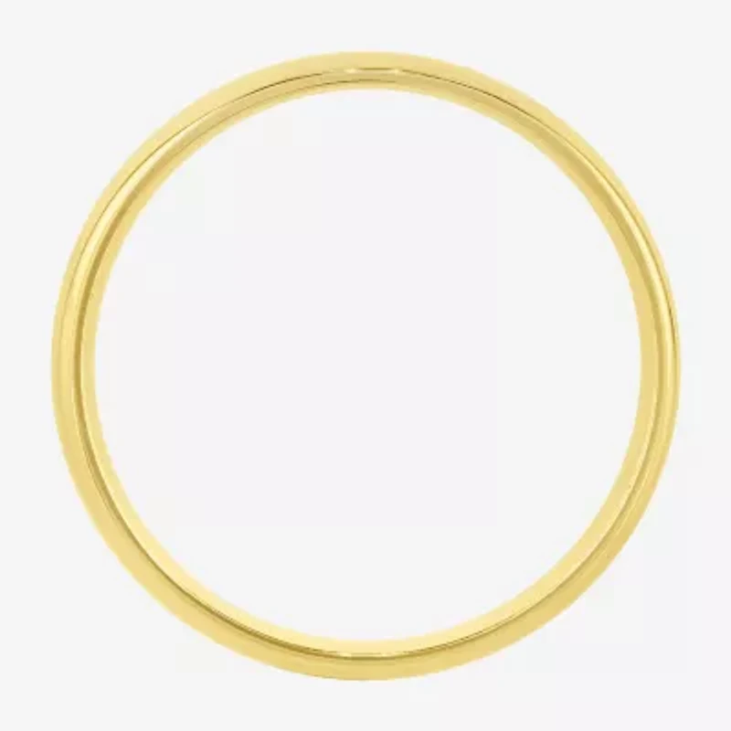 Womens 6MM 14K Gold Over Silver Round Wedding Band