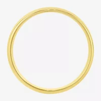 Womens 6MM 14K Gold Over Silver Round Wedding Band