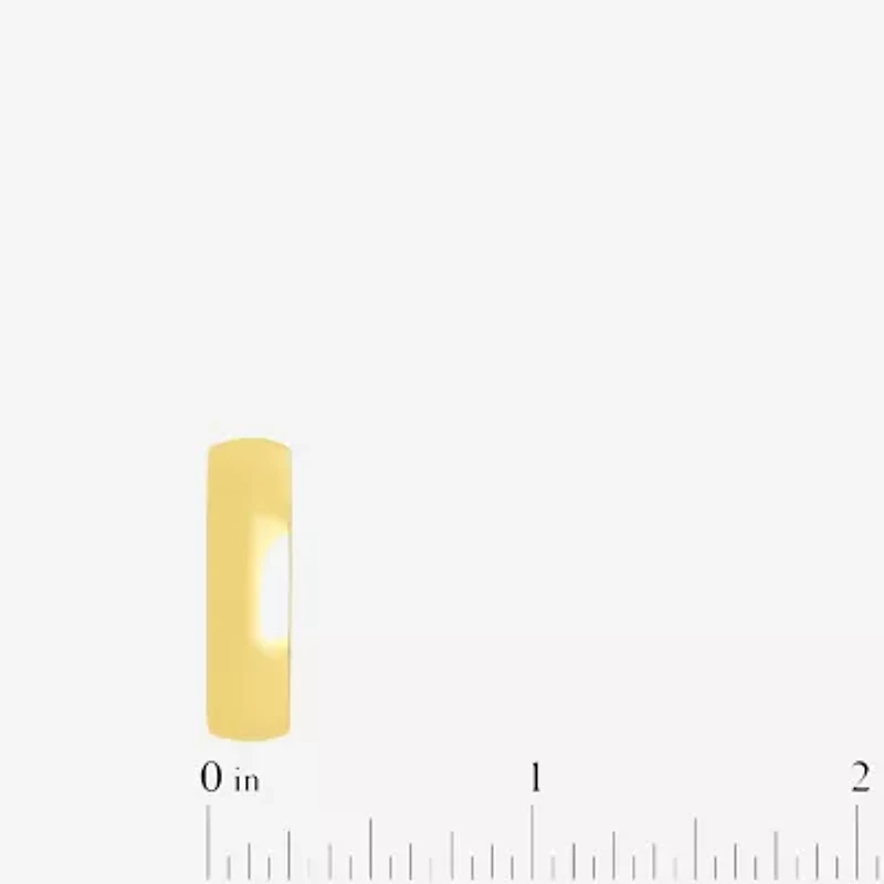 Womens 6MM 14K Gold Over Silver Round Wedding Band