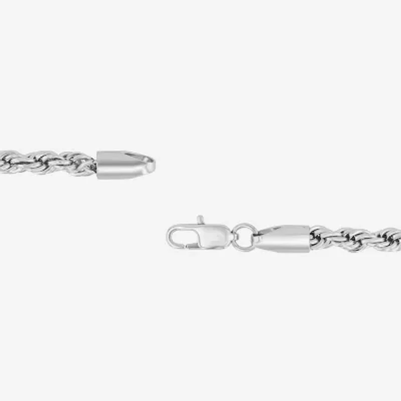 Mens Stainless Steel Solid 8 1/2 Inch Link Bracelet