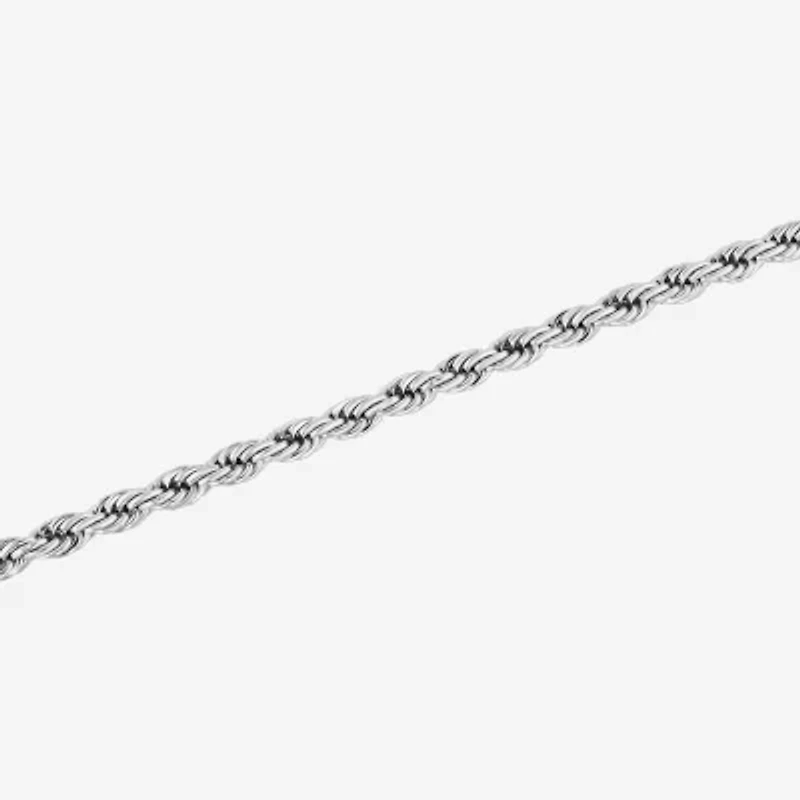 Mens Stainless Steel Solid 8 1/2 Inch Link Bracelet