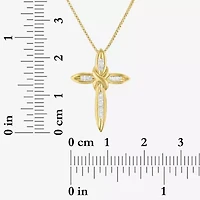 1/10Cttw Diamond Sterling Silver Cross Pendant