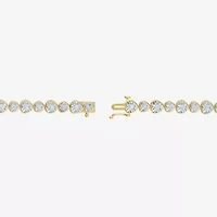 (G-H / I1-I2) Womens 1/2 CT. T.W. Lab Grown White Diamond Sterling Silver Heart 7.25 Inch Tennis Bracelet