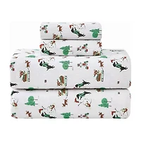 Truly Soft Holiday Dogs Flannel Sheet Set