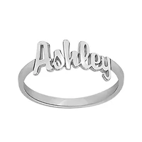 Personalized Script Name Ring