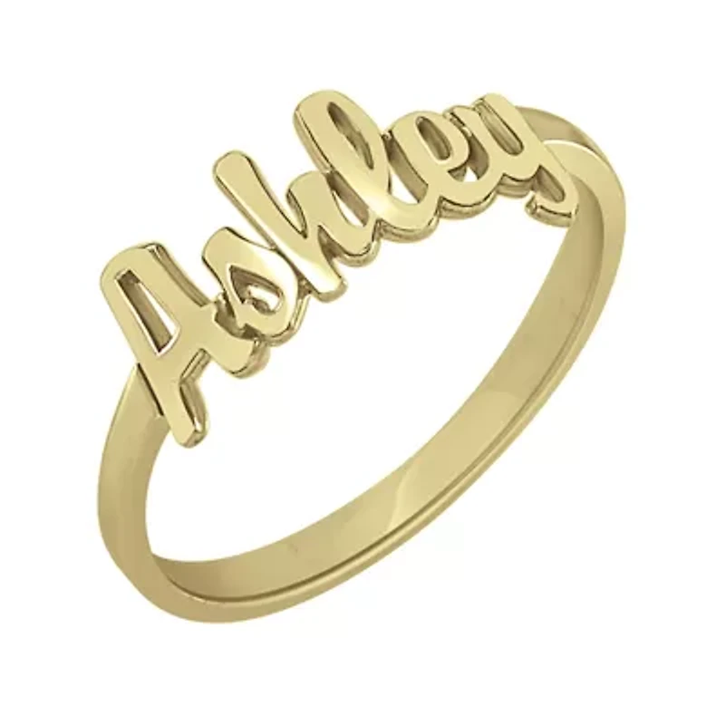 Personalized Script Name Ring