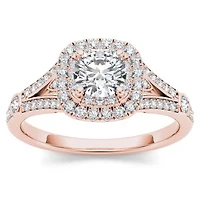 1/ CT.T.W. Natural Round Diamond 14K Gold Engagement Ring