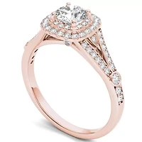 1/ CT.T.W. Natural Round Diamond 14K Gold Engagement Ring