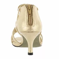 Easy Street Flattery Womens Round Open Toe Stiletto Heel Pumps