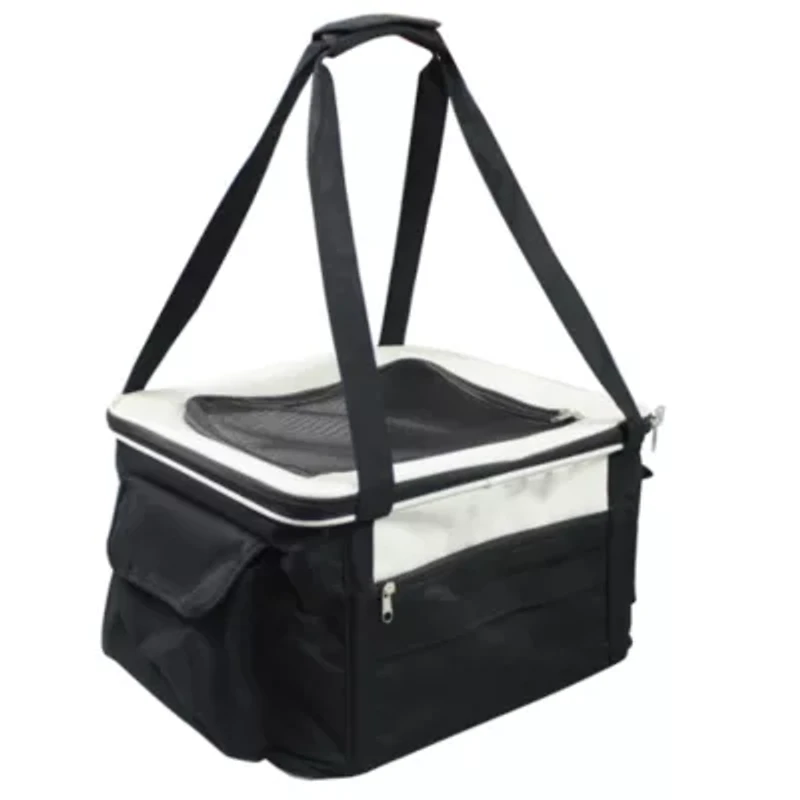 The Pet Life Lightweight Collapsible Safety Travel Wire Folding Pet Car Seat Carrier