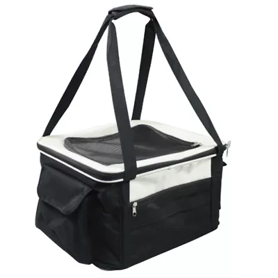 The Pet Life Lightweight Collapsible Safety Travel Wire Folding Pet Car Seat Carrier