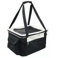 The Pet Life Lightweight Collapsible Safety Travel Wire Folding Pet Car Seat Carrier