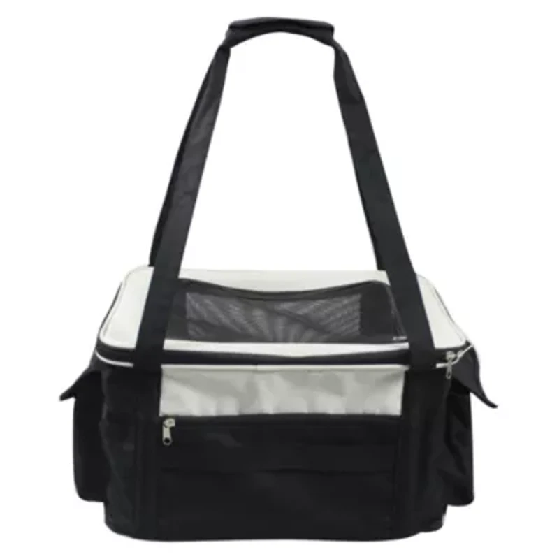 The Pet Life Lightweight Collapsible Safety Travel Wire Folding Pet Car Seat Carrier