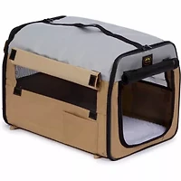 Pet Life ® Airline Approved Folding Zippered Sporty Cage Pet Carrier