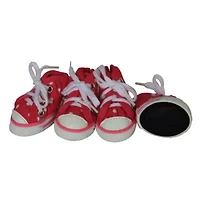 The Pet Life Extreme-Skater Canvas Casual Grip PetSneaker Shoes - Set Of 4