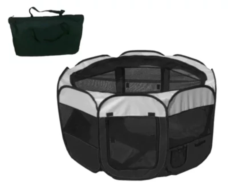 The Pet Life All-Terrain' Lightweight Easy FoldingWire-Framed Collapsible Travel Playpen