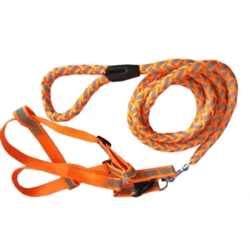 The Pet Life Reflective Stitched Easy Tension Adjustable 2-in-1 Dog Leash and Harness