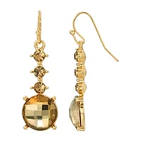 1928 Gold Tone Womens Champagne Drop Earrings