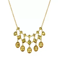 1928 Gold Tone Womens Champagne 16 Inch Statement Necklace