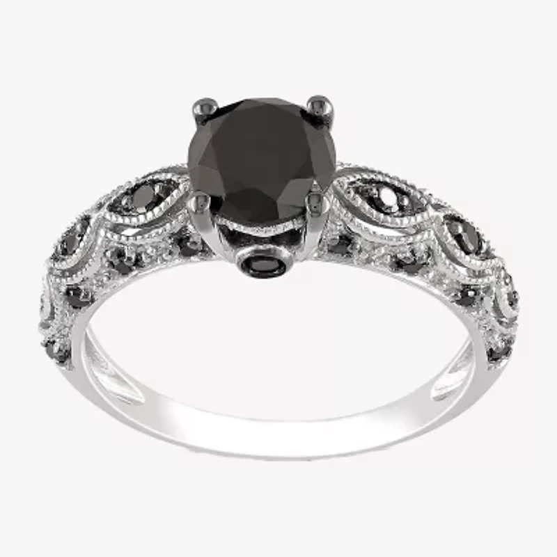 1 1/4 CT.T.W. Color-Enhanced Black Diamond Ring