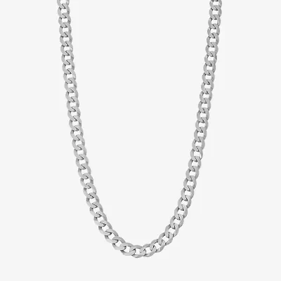 Sterling Silver Solid Curb Chain Necklace