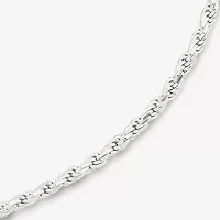 Made in Italy Unisex Adult Sterling Silver 24 Inch Rope Chain Necklace