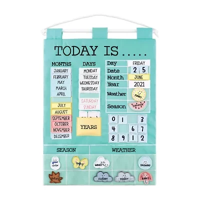 The Peanutshell Teal Learning Calendar 40-pc. Resposibility Chart