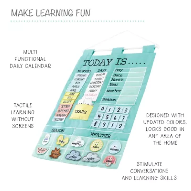 The Peanutshell Teal Learning Calendar 40-pc. Resposibility Chart