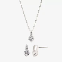 Sparkle Allure Womens 4 1/2 CT. T.W. Cubic Zirconia Pure Silver Over Brass 2-pc. Jewelry Set