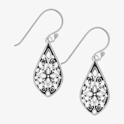 Silver Treasures Sterling Silver Drop Earrings