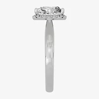 (H-I / Si1-Si2) Womens 2 1/4 CT. T.W. Lab Grown White Diamond 10K Gold Halo Engagement Ring
