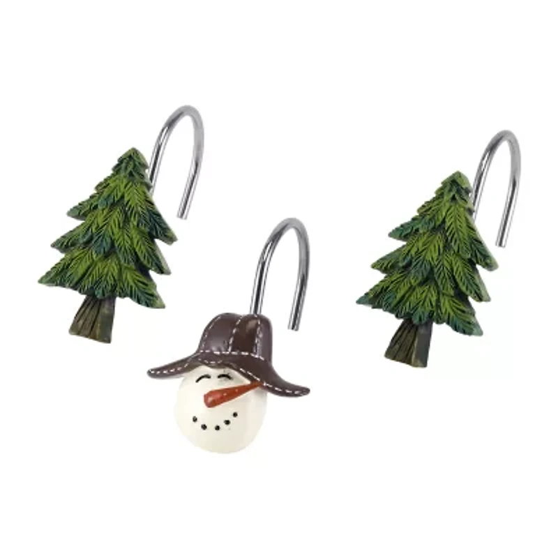 Avanti Snowmen Gathering Shower Curtain Hooks