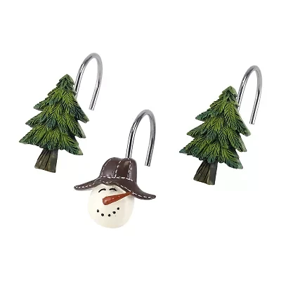 Avanti Snowmen Gathering Shower Curtain Hooks