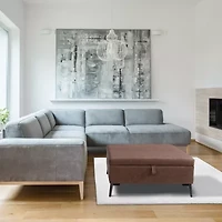 Corliving Linden Ottoman