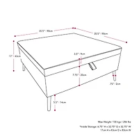 Corliving Linden Ottoman